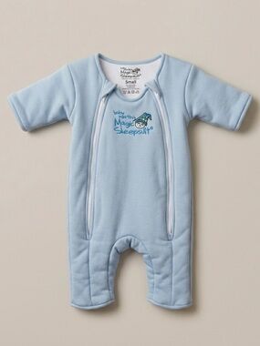 Baby Merlin Light Blue Cotton Magic Sleepsuit Infant Sleep Bag